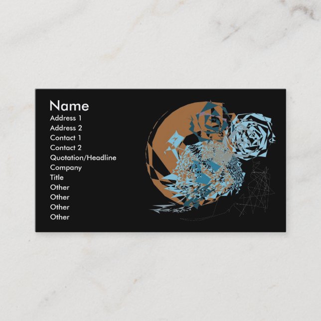 Carte De Visite Espace Abstrait (Devant)