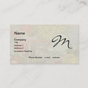 Carte De Visite Espagne Sunshine Espagnol Travel Art