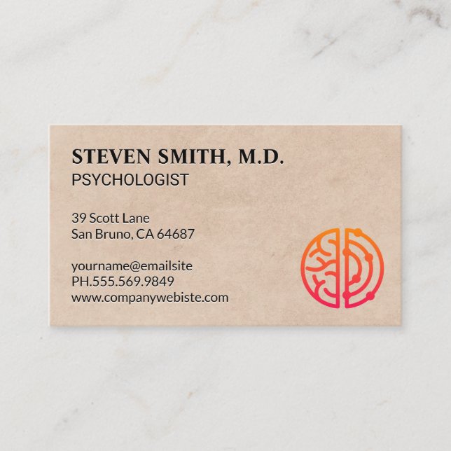 Carte De Visite esprit analytique et créatif | Psychologie (Devant)