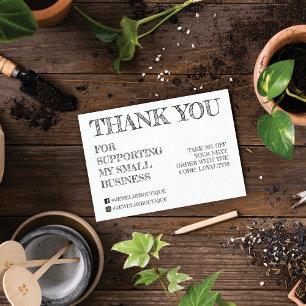 Carte De Visite Esquisse manuscrite simple blanche Merci client