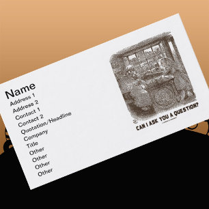 Carte De Visite Est-ce que je peux vous poser une question ?