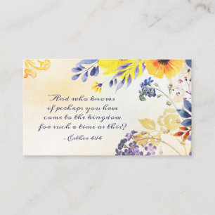 Carte De Visite Ester 4:14 Venez au Royaume pour un tel temps