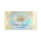esthetician faux gold foil lotus logo