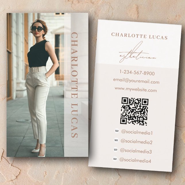 Carte De Visite Esthetician Spa Luxury Beauty Real Estate Beige (Esthetician Spa Luxury Beauty Real Estate Beige Business Card)