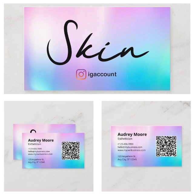 Carte De Visite Esthéticienne (Esthetician Business Card
)