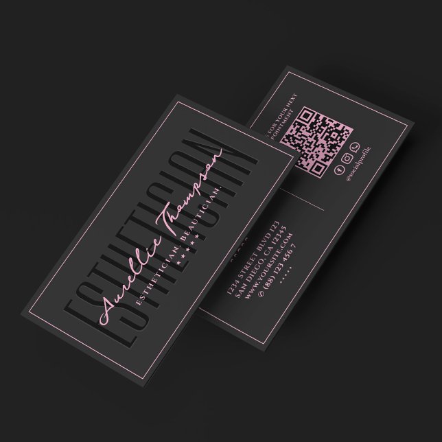 Carte De Visite Esthéticienne Cosmétologue Rose Noir (Beautician Cosmetologist Pink Black Esthetician Business Card
☆★
☆★
☆★
☆★
☆★
4.7 out of 5 stars rati)