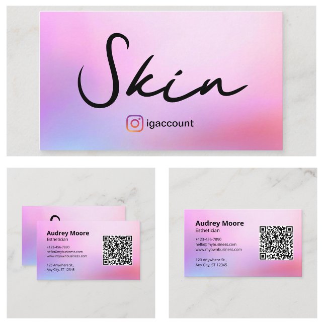 Carte De Visite Esthéticienne de design moderne (Modern Design Esthetician Business Card
)