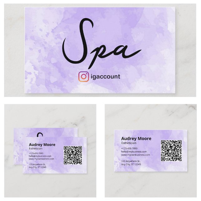 Carte De Visite Esthéticienne de Spa de Beauté (Beauty Spa Esthetician Business Card
)