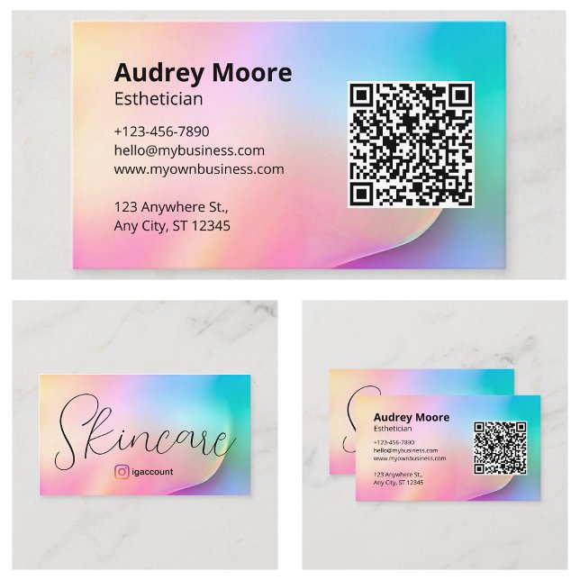 Carte De Visite Esthéticienne en soins de la peau (Skincare Esthetician Business Card
)