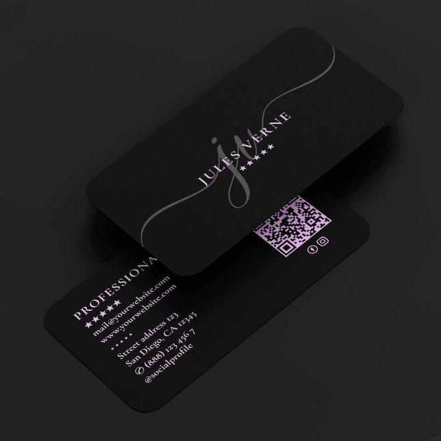 Carte De Visite Esthéticienne Initiales Script Med Spa Thérapeute (Esthetician Script Initials Med Spa Therapist Business Card
)