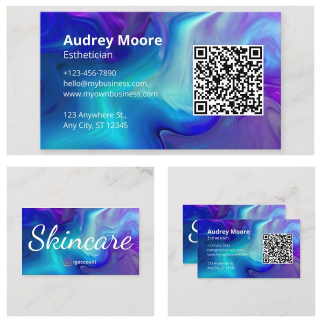 Carte De Visite Esthéticienne Opale (Esthetician Opal Business Card
)