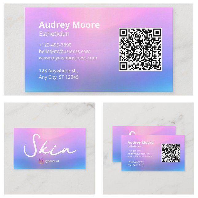 Carte De Visite Esthéticienne professionnelle (Professional Skin Esthetician Business Card
)