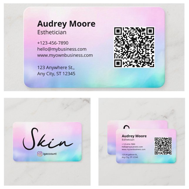 Carte De Visite Esthéticienne Salon De Spa Design Moderne (Skin Esthetician Modern Design Salon Spa Business Card
)