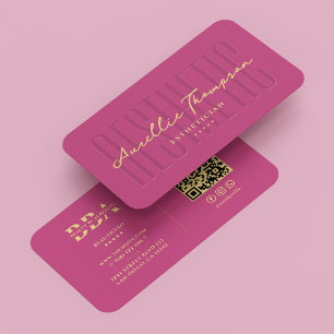 Carte De Visite Esthétique Beauticienne esthétique rose moderne