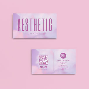 Carte De Visite Esthétique esthétique violet holographique