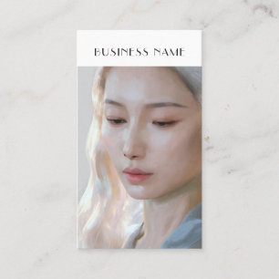 Carte De Visite Esthétique féminine de pastel doux Beaux-Arts