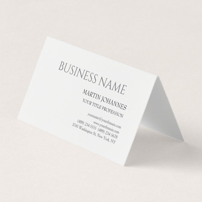 Carte De Visite Esthétique Professionnel Chic Noir & Blanc  (Devant)