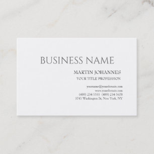 Carte De Visite Esthétique Professionnel Chic Noir & Blanc 