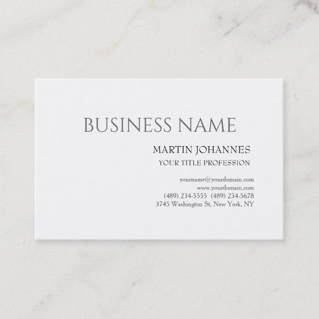 Carte De Visite Esthétique Professionnel Chic Noir & Blanc  (Devant)
