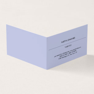 Carte De Visite Esthétique Simple Professionnel Lilas & Blanc Mode