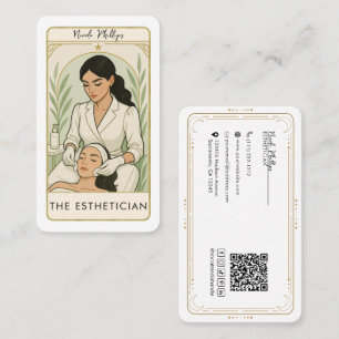 Carte De Visite Esthétique Soins de la peau Tarot médias sociaux Q