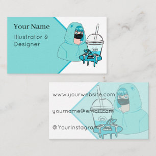 Carte De Visite Esthétique streetwear anime - Sweat à capuche ours
