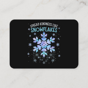 Carte De Visite Étaler la gentillesse comme les flocons de neige E