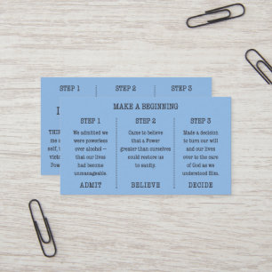 Carte de visite Étapes 1-2-3