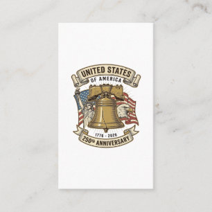Carte De Visite États-Unis 250e anniversaire Vector D patriotique