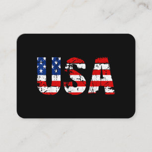 Carte De Visite États-Unis Drapeau américain Drapeau US National P