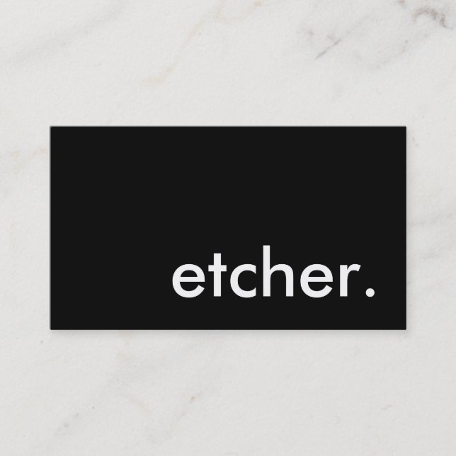 Carte De Visite etcher. (Devant)