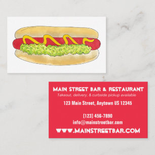 Carte De Visite Été Cuisine Pique-nique Maine Red Snapper Hotdog M