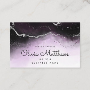 Carte De Visite Ethereal Mist Ombre Ultra Violet Aquarelle Moody