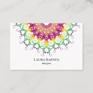 Carte De Visite Ethnic floral mandala.