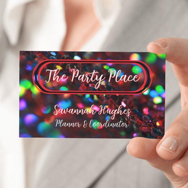 Carte De Visite Étincelle rouge foncé (Créateur téléchargé)