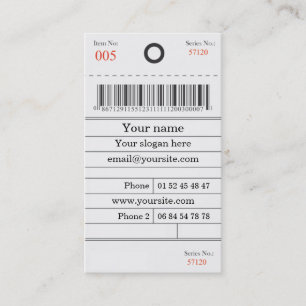 Carte de visite etiquette