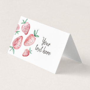 Carte De Visite Étiquette de fraise Tente Berry Sweet Anniversaire