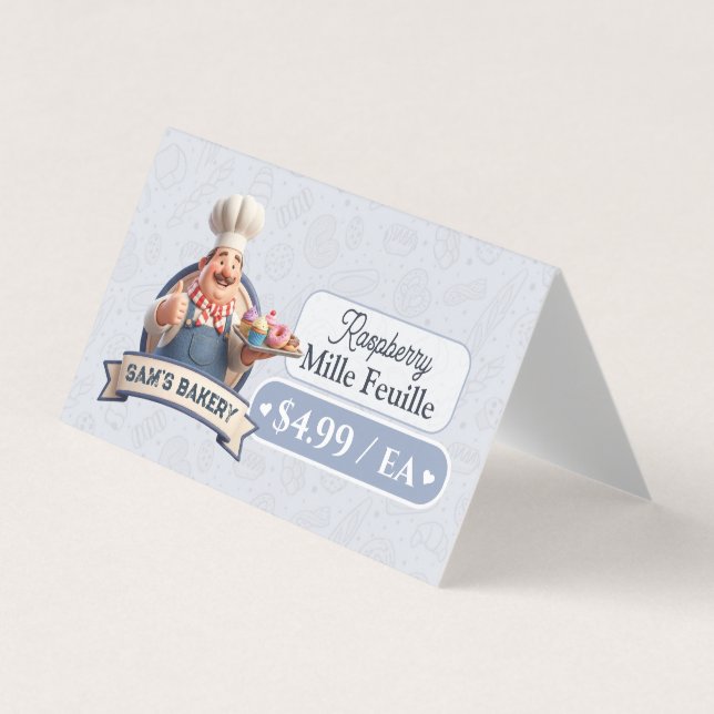 Carte De Visite Étiquette de signalisation d'affichage de prix de  (Devant)