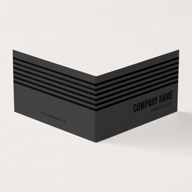 Carte De Visite Étiquette noire et grise de coup (Extérieur)