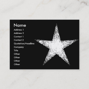 Carte De Visite Étoile blanche