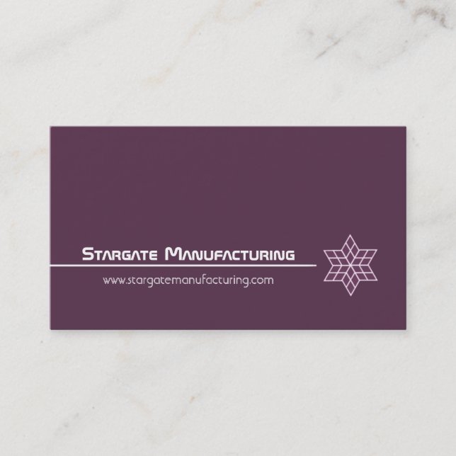 Carte de visite étoilé élégant, violet (Devant)