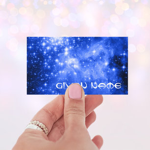 Carte De Visite Étoiles Bleues Ultramarines Photo Céleste