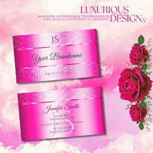Carte De Visite Étoiles de Parties scintillant brillantes rose Fil