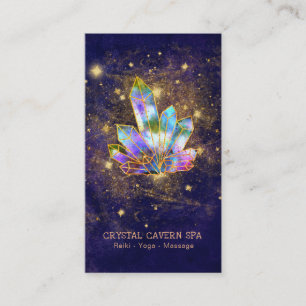Carte De Visite *~* Etoiles de Parties scintillant en or Cosmic Ra
