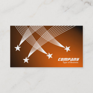 Carte De Visite Étoiles de tir - Blanc sur Spotlit Orange