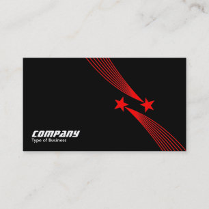 Carte De Visite Étoiles de tir v2 - Rouge sur noir
