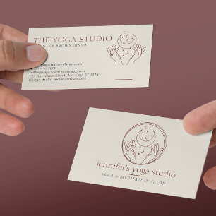 Carte De Visite Étoiles d'ivoire Énergie Healing mains Lune Spirit