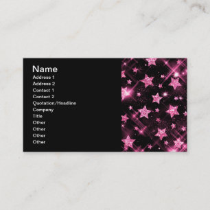 Carte De Visite Étoiles élégantes de parties scintillantes de r