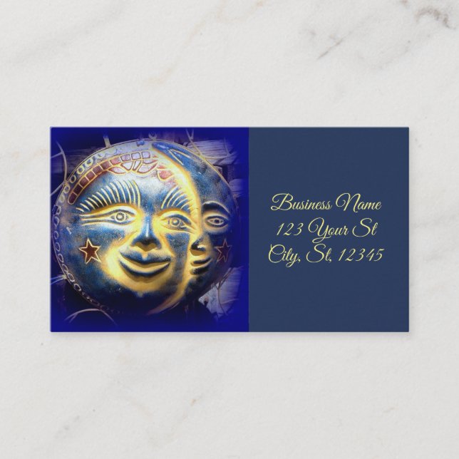Carte De Visite étoiles lune de soleil (Devant)
