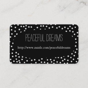 Carte De Visite Étoiles noires et blanches